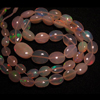 Brand New -13 inches Awesome Most Beautifull ETHIOPIAN Opal - Smooth Polished Oval Shape Briolett Fully Fire Every Beads Size 9 - 4 mm approx Super Rare Inside Fire --Very Rare Quality -